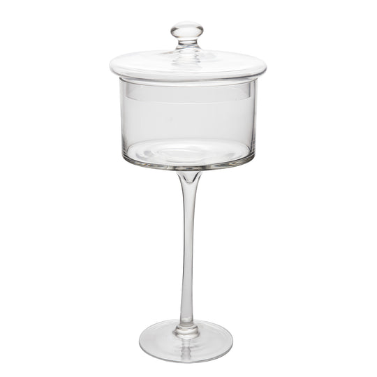 Glass Pedestal Candy Jar - 15.25"