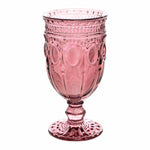 Vintage Embossed Glass Goblet - Blush - Events and Crafts-Simple Elements