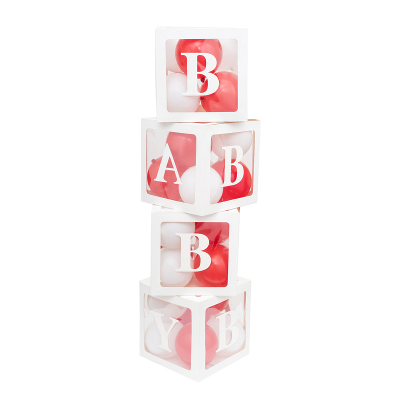 Baby Shower Balloon Boxes - Red