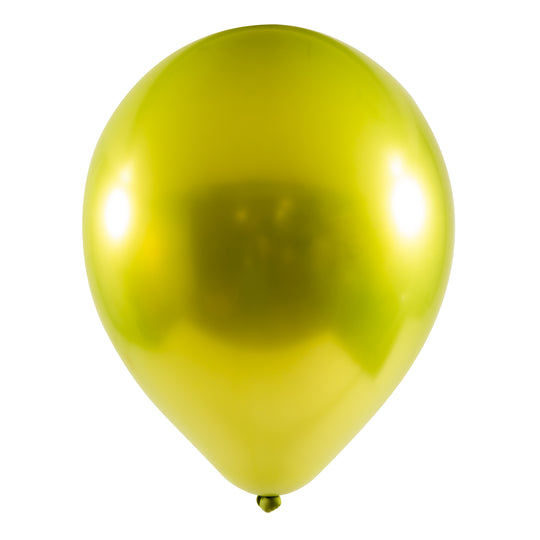 12" Chrome Latex Balloon - Apple Green