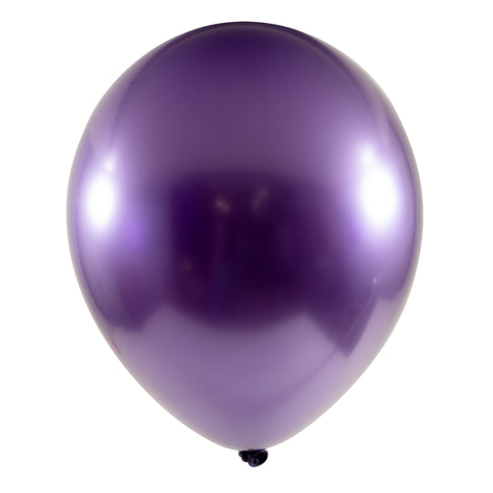 12" Chrome Latex Balloon - Purple
