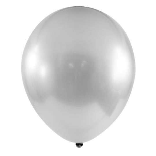 12" Chrome Latex Balloon - Silver