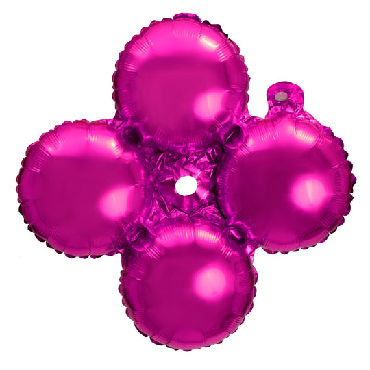 12" Quad Mylar Balloon 50pc/pack - Fuchsia