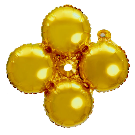 12" Quad Mylar Balloon 50pc/pack - Gold