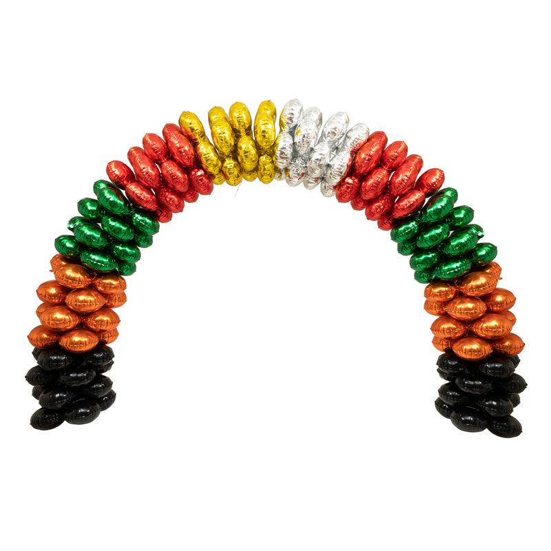 16" Quad Mylar Balloon 50pc/pack - Multicolor - Green, Red, Silver, and Gold - Events and Crafts-Air Décor