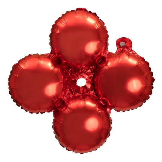 12" Quad Mylar Balloon 50pc/pack - Red