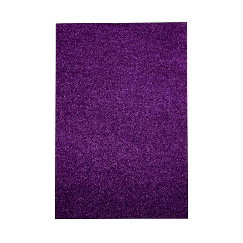 Large Glitter Adhesive Foam Sheet - Purple