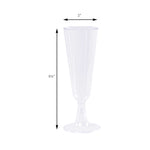 Plastic Tapered Champagne Flute size diagram
