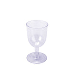 Clear Plastic Wine Glass angle shot
