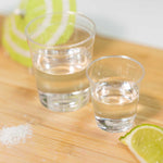 Plastic Shot Glass lifestyle with limes