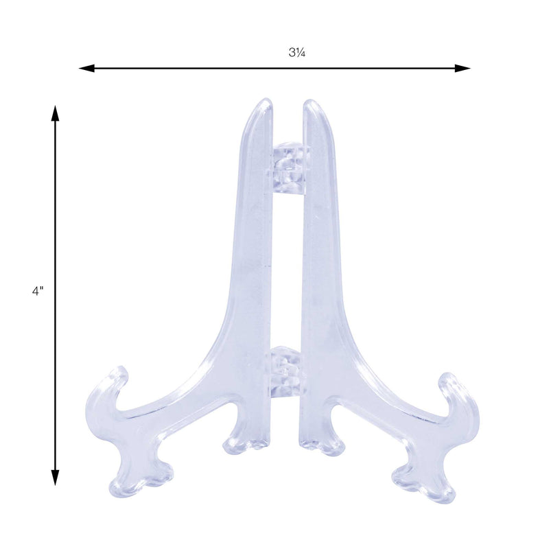 Clear Plastic Easels size diagram