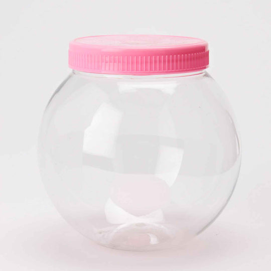 Round Favor Jar with Lid - Pink