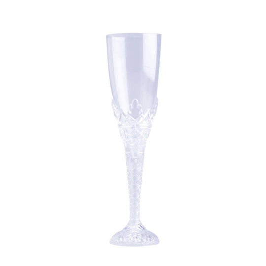 Plastic Filigree Champagne Flutes - Clear
