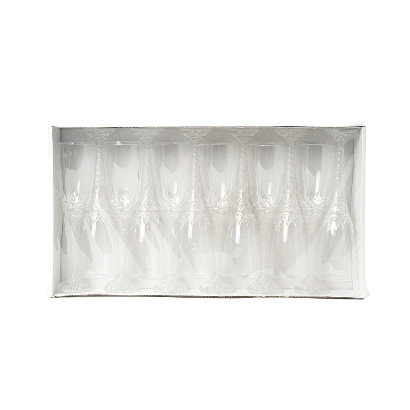 Plastic Filigree Champagne Flutes In Package
