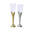 Plastic Filigree Champagne Flutes Gold and Silver