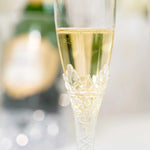 Plastic Filigree Champagne Flutes Clear Filled