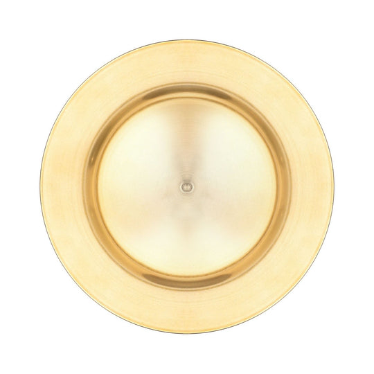 Flat Edge Plastic Charger Plate 13" - Gold