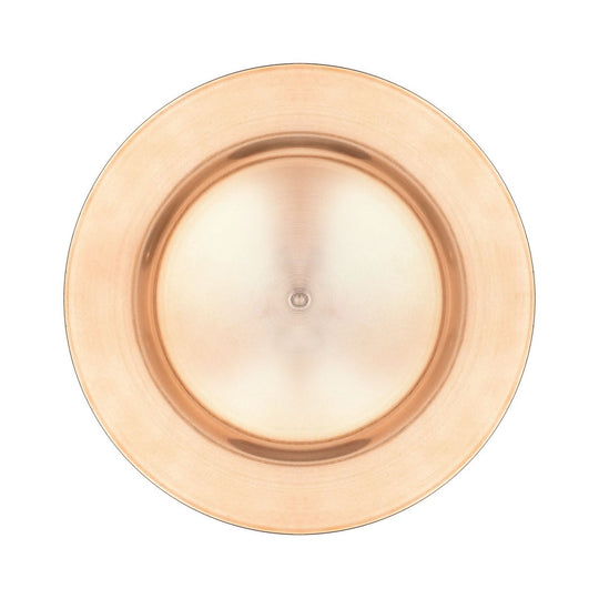 Flat Edge Plastic Charger Plate 13" - Rose Gold