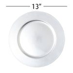 Flat Edge Plastic Charger Plate 13" - Set of 6 - Events and Crafts-Simply Elegant