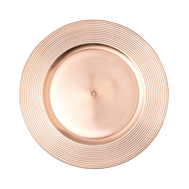 Concentric Circles Edge Plastic Charger Plate 13" - Set of 6 - Events and Crafts-Simply Elegant