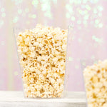 Scalloped Favor Box  6 inch with Popcorn Clear Close up