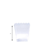 Scalloped Favor Box  6 inch Clear Size Guide