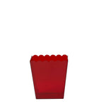 Scalloped Favor Box  6 inch Red