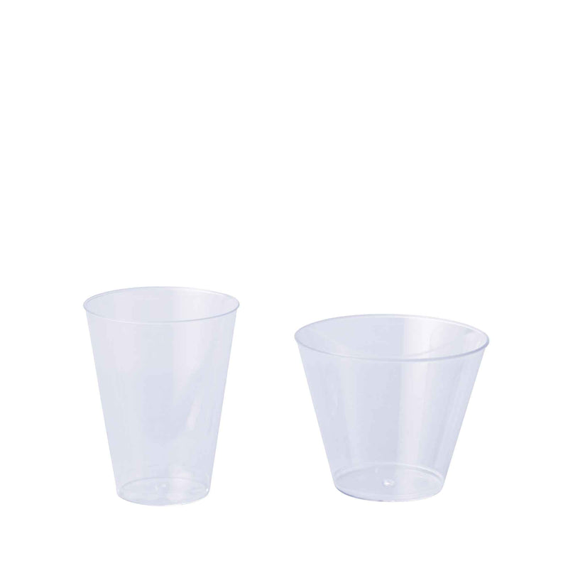 Plastic Wine Glass - Bulk Pack Clear 2 size comparison