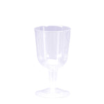 Plastic Wine Glass - Bulk Pack 5.5 ounce clear empty