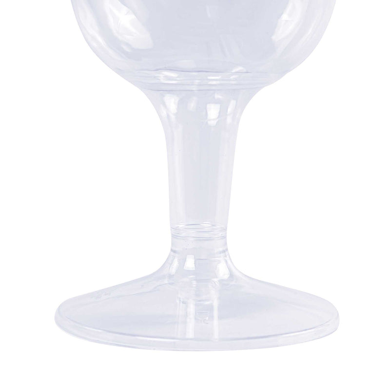 Plastic Wine Glass - Bulk Pack 5.5 ounce clear stem