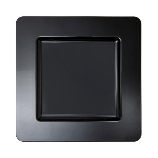 Square Plastic Charger Plate 13" - Black