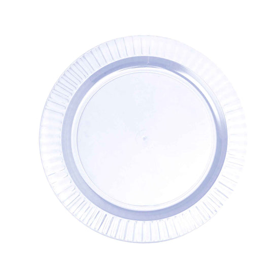 Disposable Deluxe Clear Dinner Plate 10" - Pack of 12