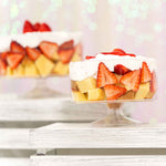 Flared Plastic Bowl  - Clear with Strawberry Dessert