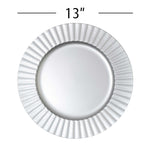 Matte Fluted Edge Plastic Charger Plate 13" - Set of 6 - Events and Crafts-Simply Elegant