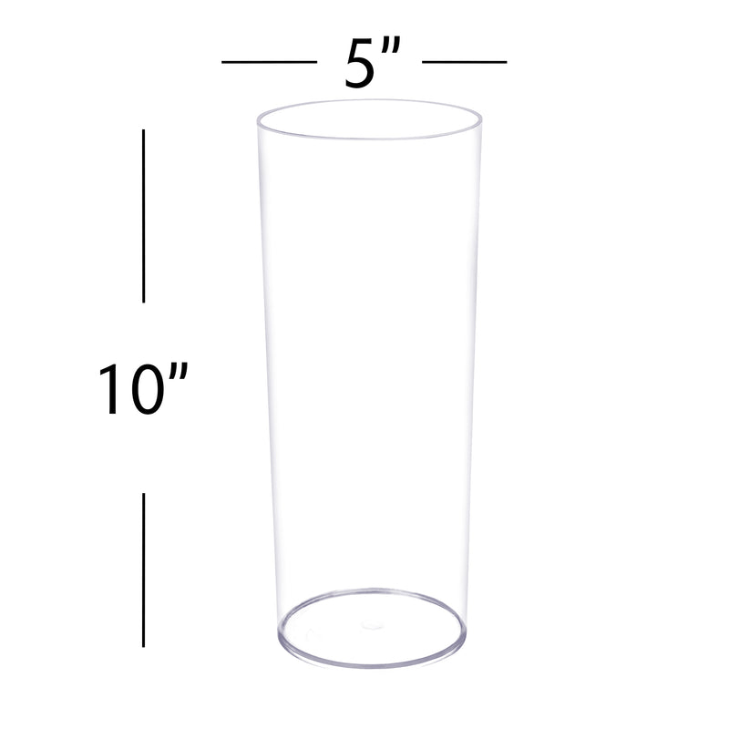 10 Inch Plastic Floral Cylinder - Events and Crafts-DecorFest