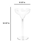 Plastic Large Margarita Glass Centerpiece - Clear - Events and Crafts-DecorFest