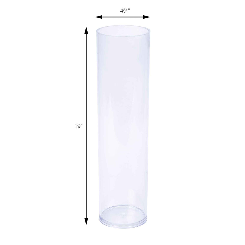 19 Inch Plastic Floral Cylinder - Events and Crafts-Events and Crafts