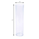 22.75 Inch Plastic Floral Cylinder - Events and Crafts-Events and Crafts