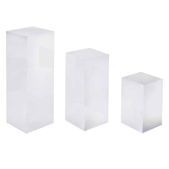 Mirrored Pedestal Risers - Set of 3