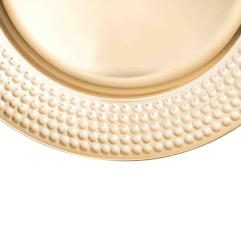 Classic Hammer Edge Plastic Charger Plate 13" - Set of 6 - Events and Crafts-Simply Elegant