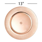 Classic Hammer Edge Plastic Charger Plate 13" - Set of 6 - Events and Crafts-Simply Elegant
