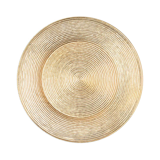 Concentric Circles Plastic Charger Plate 13" - Gold