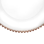 Beaded Rim Plastic Charger Plate 12½" - Set of 6 - Events and Crafts-Simply Elegant