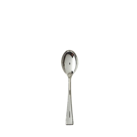 Plastic Mini Spoons 24pc/bag - Silver