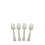 Plastic Mini Forks - Silver set of 4