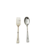 Plastic Mini Fork - Silver Fork and Spoon
