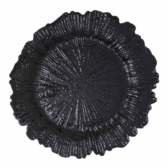 Plastic Reef Charger Plate 13" - Black