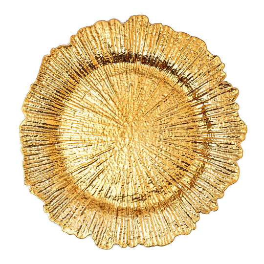 Plastic Reef Charger Plate 13" - Gold