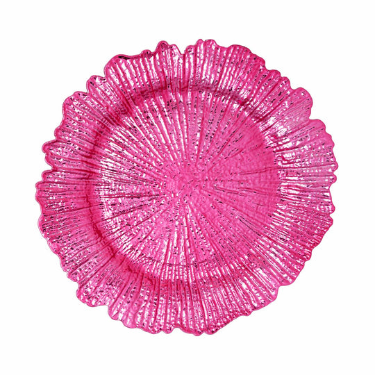 Plastic Reef Charger Plate 13" - Magenta
