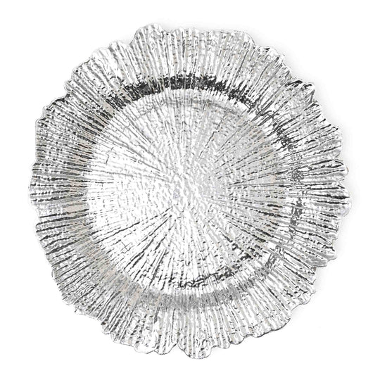 Plastic Reef Charger Plate 13" - Silver